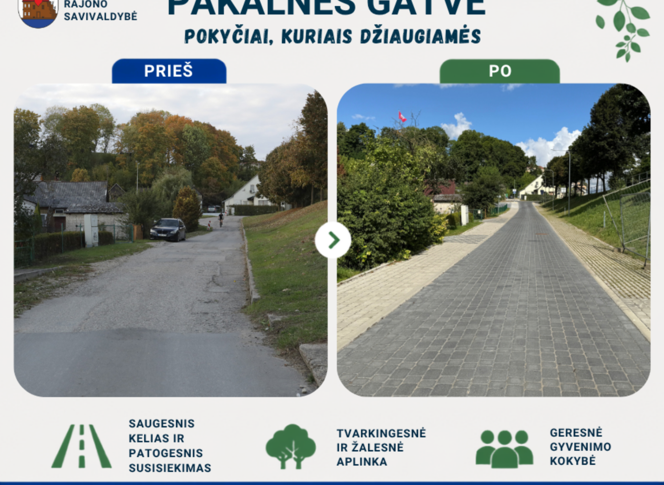 Atnaujinta Pakalnės gatvė Ukmergėje