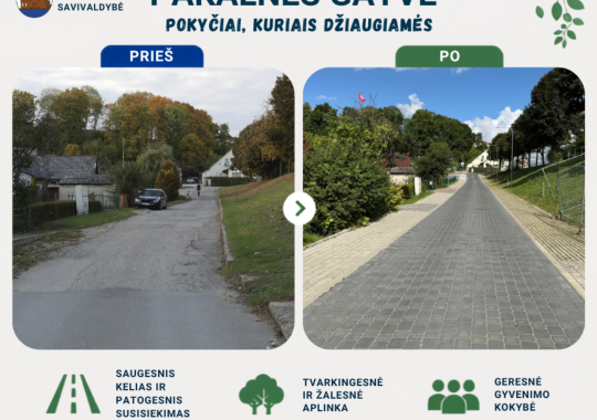 Atnaujinta Pakalnės gatvė Ukmergėje
