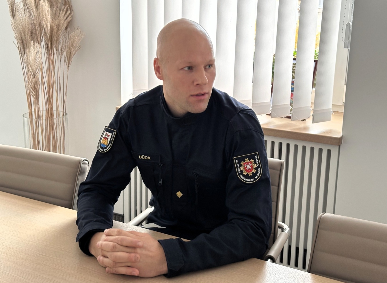 kmergės priešgaisrinės gelbėjimo tarnybos budinčios pamainos vadas, vidaus tarnybos leitenantas Mantas Dūda