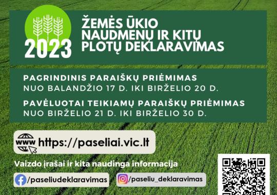 Pasėlių deklaravimo pradžia –...
