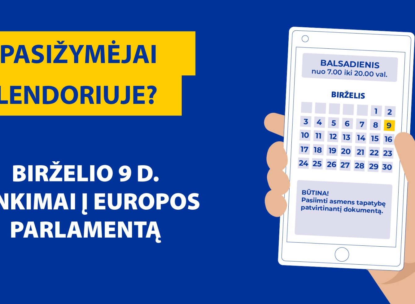 Kada ir kur balsuoti rinkimuose į Europos Parlamentą