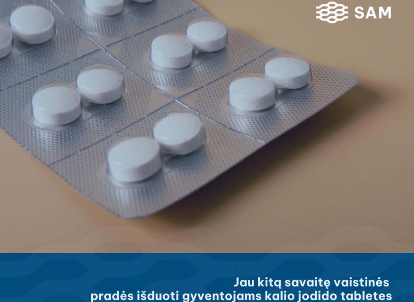 Vaistinės išduoda gyventojams kalio jodido tabletes