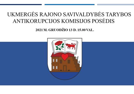 Antikorupcijos komisijos posėdis