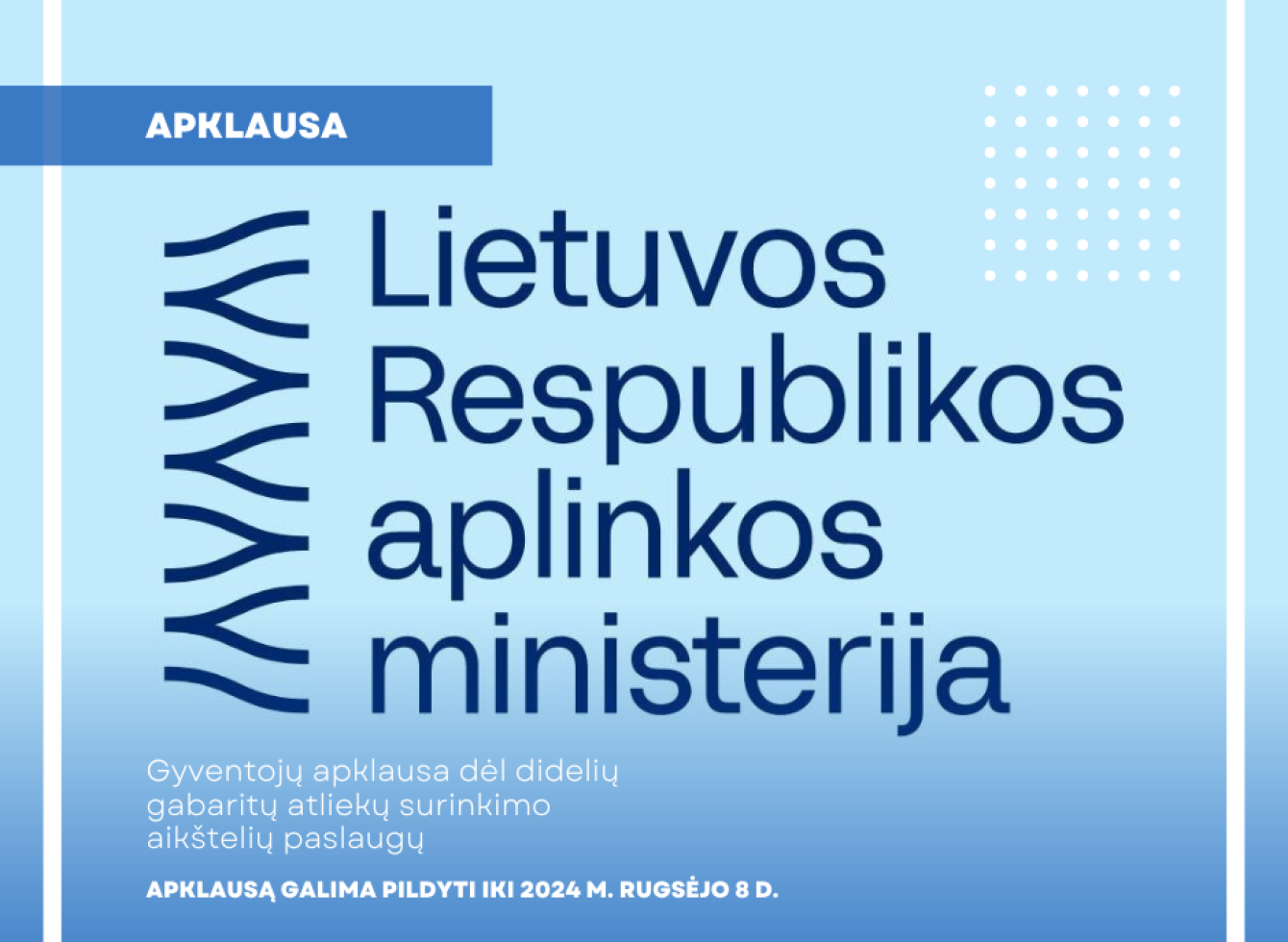 Gyventojų apklausa dėl didelių gabaritų atliekų surinkimo aikštelių paslaugų