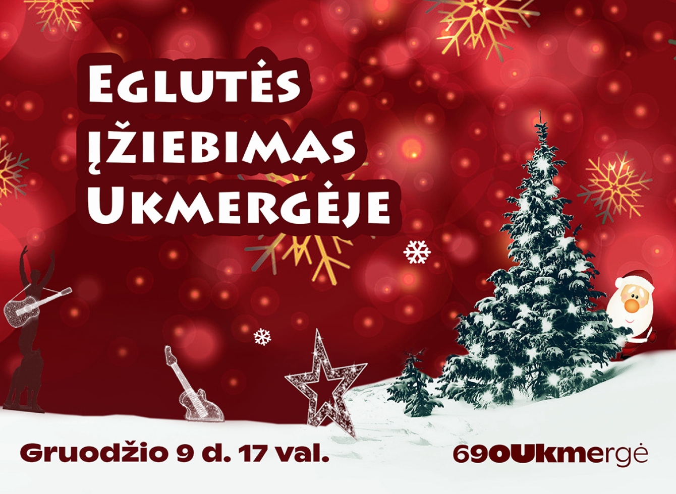 Kalėdų eglutės įžiebimas Ukmergėje