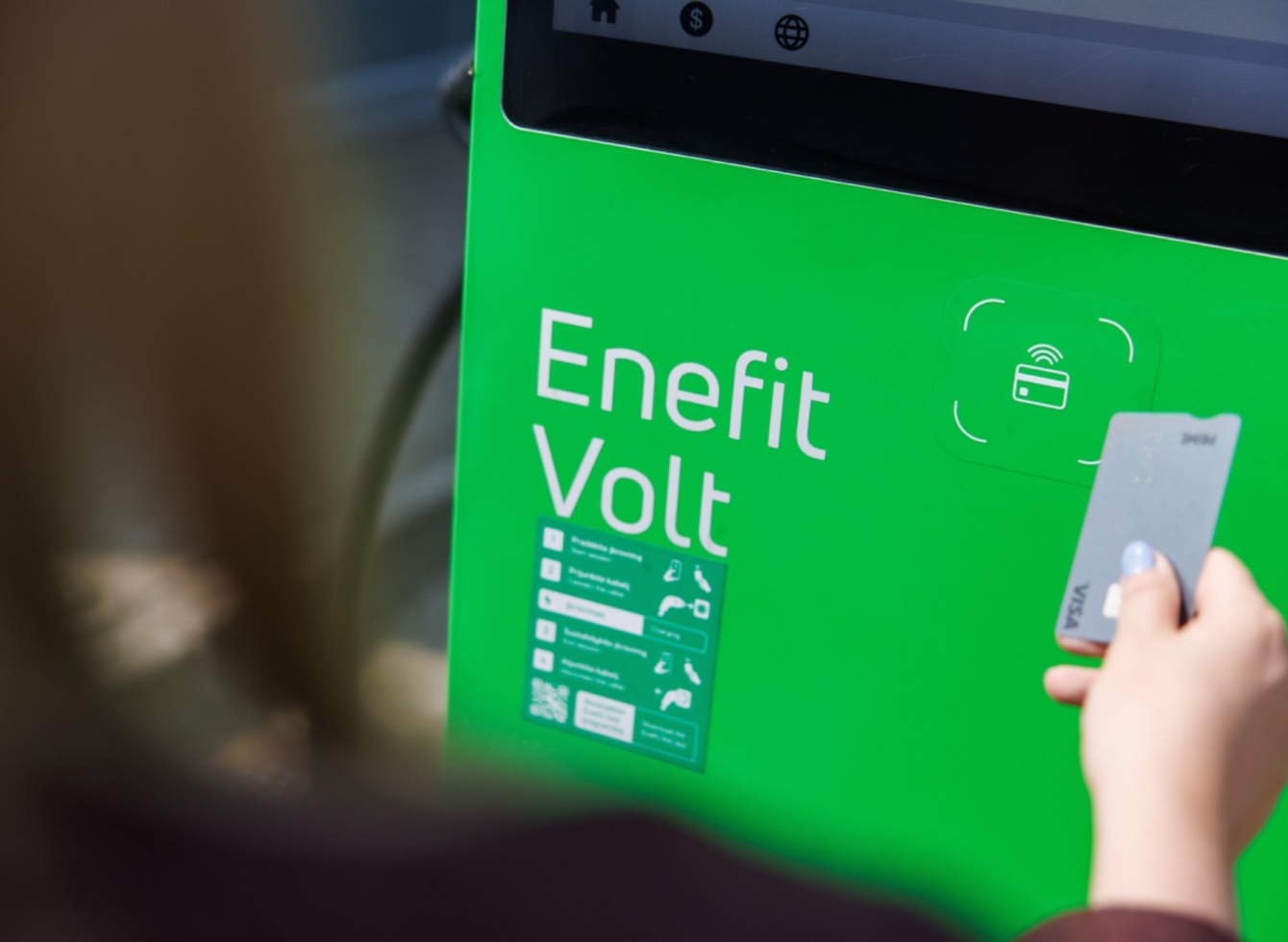 Enefit Volt - atsiskaitymas banko kortele