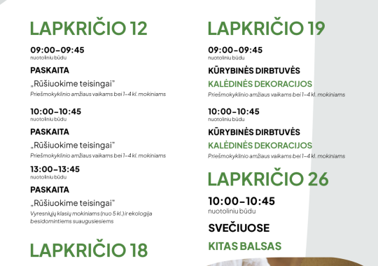 „Žaliasis taškas“ kviečia į nemokamas...