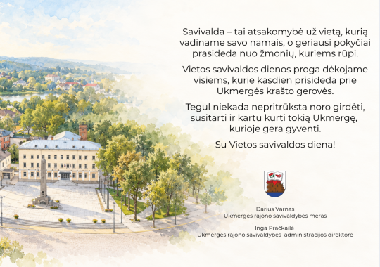 Sveikinimas Vietos savivaldos dienos...