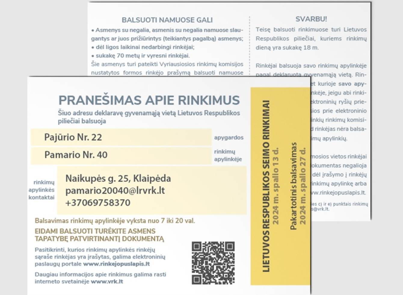 Pasitikrinkite pašto dėžutę: pradedami platinti pranešimai apie Seimo rinkimus