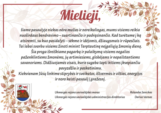 Pradedamas rengti Ukmergės rajono savivaldybės 2021 metų socialinių...