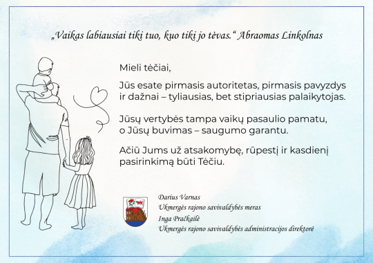 Sveikinimas Tėvo dienos proga