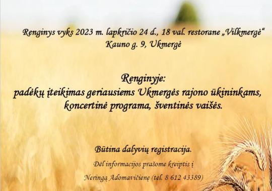 Padėkos vakaras Ukmergės rajono...