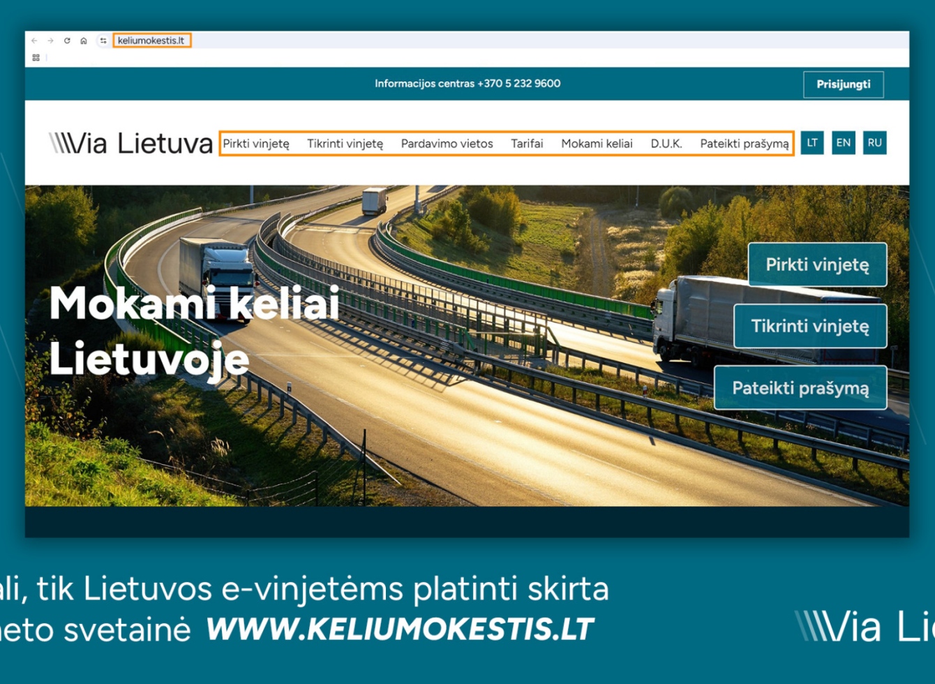 AB „Via Lietuva“ informuoja