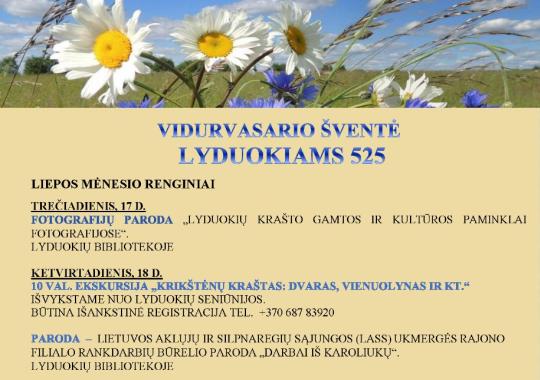 Vidurvasario šventė „Lyduokiams 525“