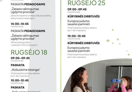 Nuotolinių edukacijų ciklas „Žaliasis...