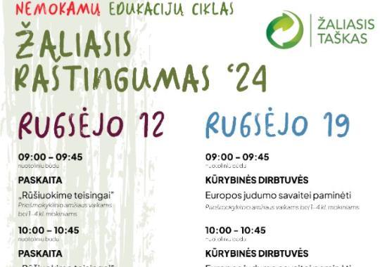 Nemokamų edukacijų ciklas „Žaliasis...