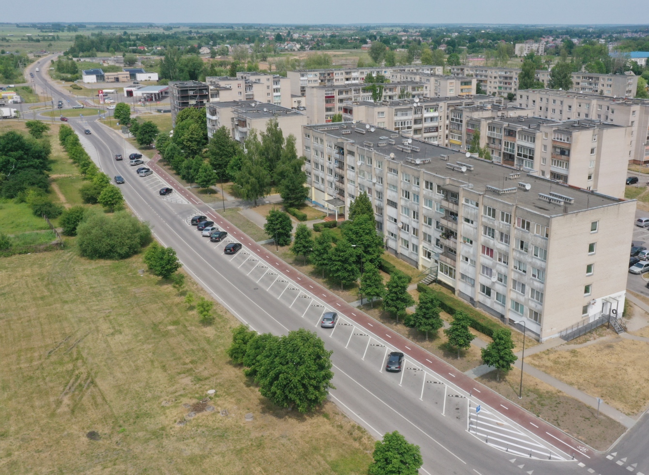 Rekonstruota Žiedo gatvės atkarpa
