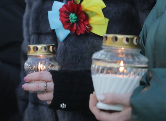 Ukrainos karo metinių minėjimo akimirkos