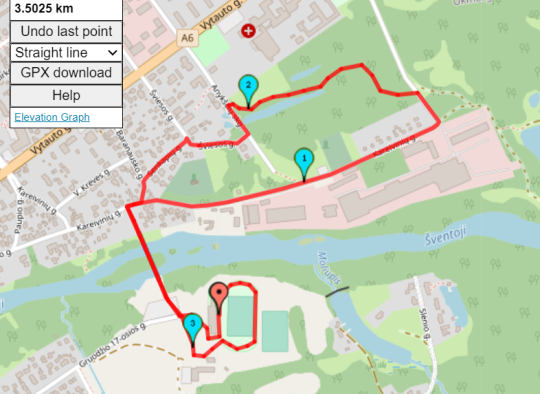 3.5 km trasa