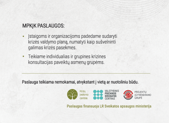 MPKĮK paslaugos