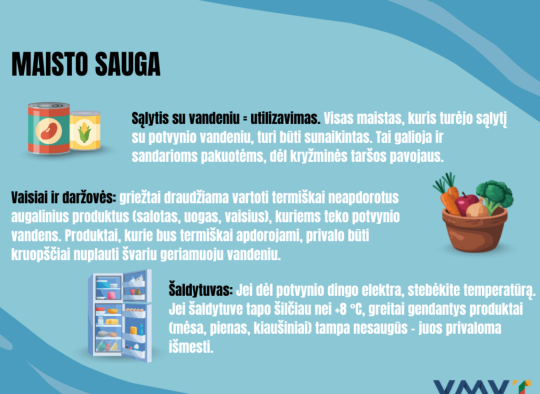 VMVT rekomendacijos gyventojams galimo potvynio metu: kaip užtikrinti maisto ir vandens saugą