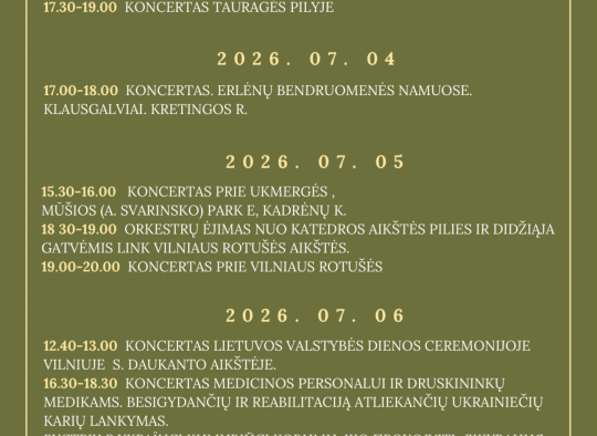 Kviečiame į ypatingą koncertą Valstybės dienos proga 