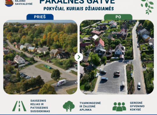 Atnaujinta Pakalnės gatvė Ukmergėje