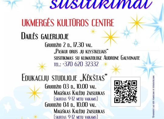 Gruodžio mėnesio renginiai Ukmergėje ir rajone