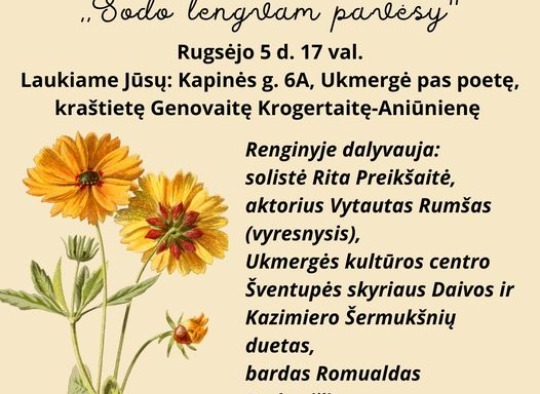 Rugsėjo mėnesio renginiai Ukmergėje ir rajone