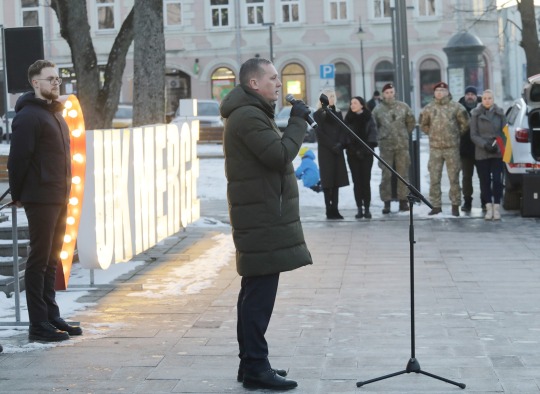 Ukrainos karo metinių minėjimo akimirkos