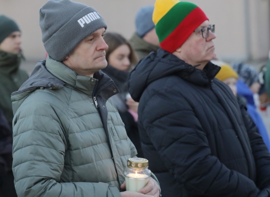 Ukrainos karo metinių minėjimo akimirkos