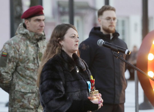 Ukrainos karo metinių minėjimo akimirkos