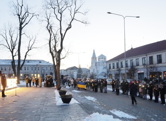 Ukrainos karo metinių minėjimo akimirkos