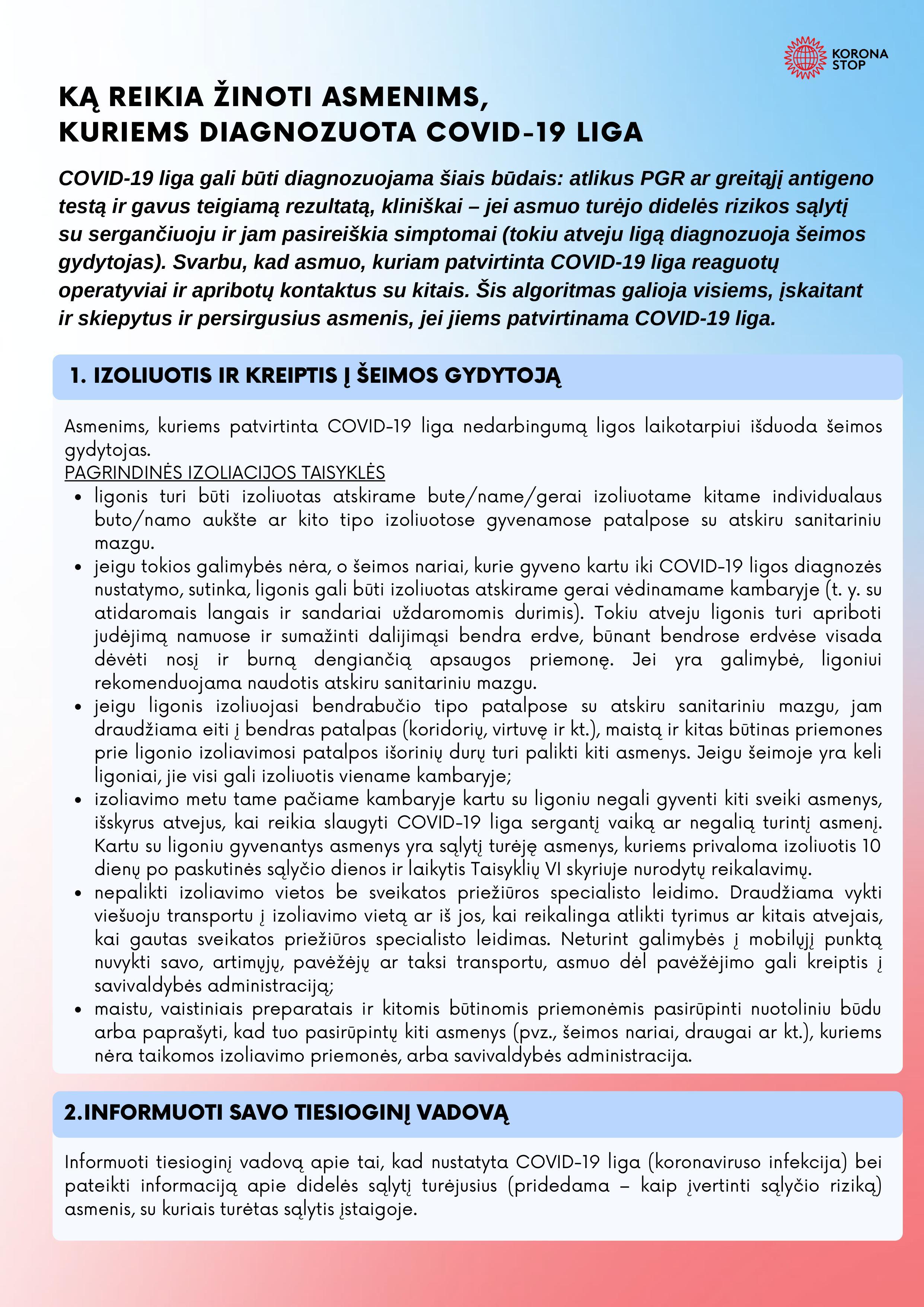 Patarimai, ką daryti susirgus