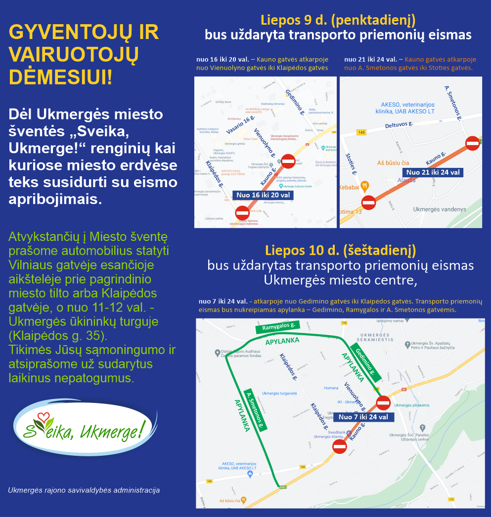 Apribojimai mieto šventės metu