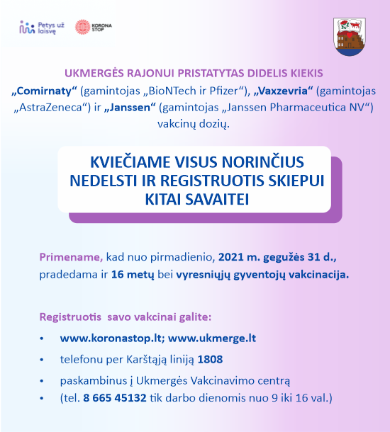 Kvietimas skiepytis